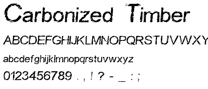 Carbonized Timber font
